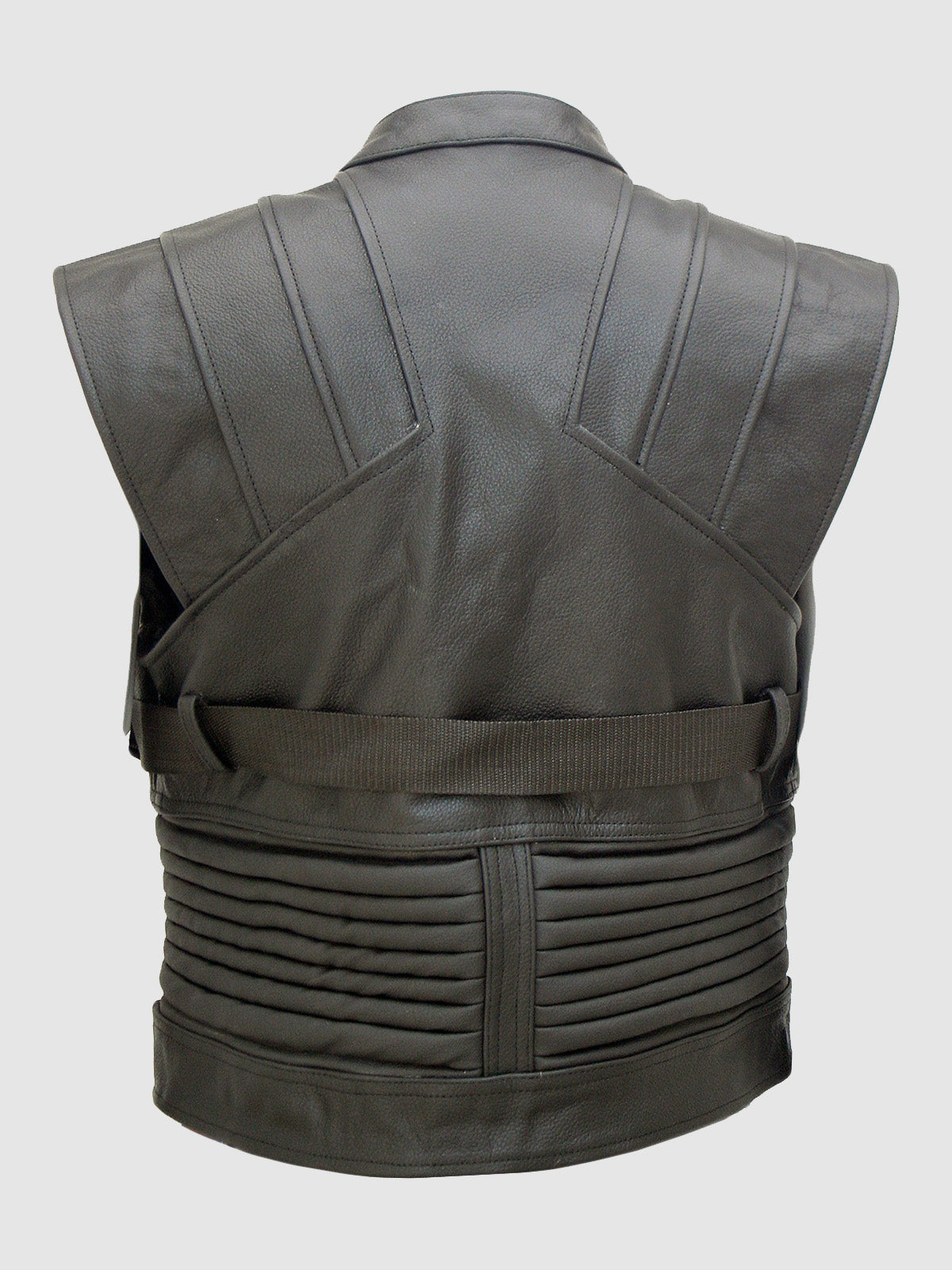 Black & Brown Motorcycle Vest